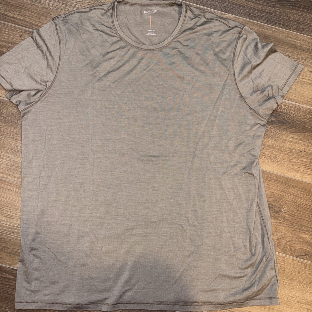 Proof 72-Hour Merino T-Shirt Mens XXL  Brown Short Sleeve Baselayer HUCKBERRY